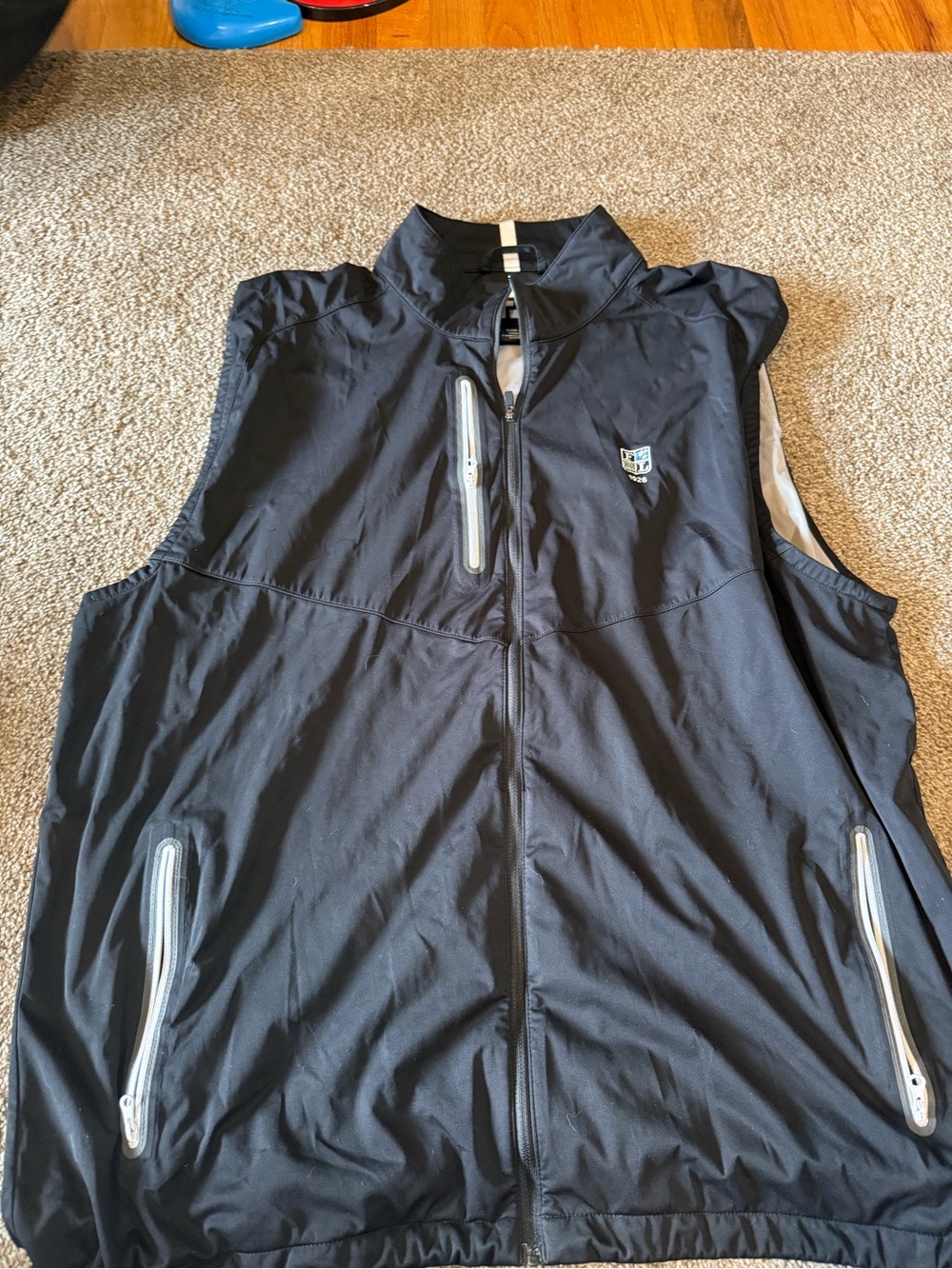 FootJoy Black Lightweight Golf Vest with Reflective Zippers